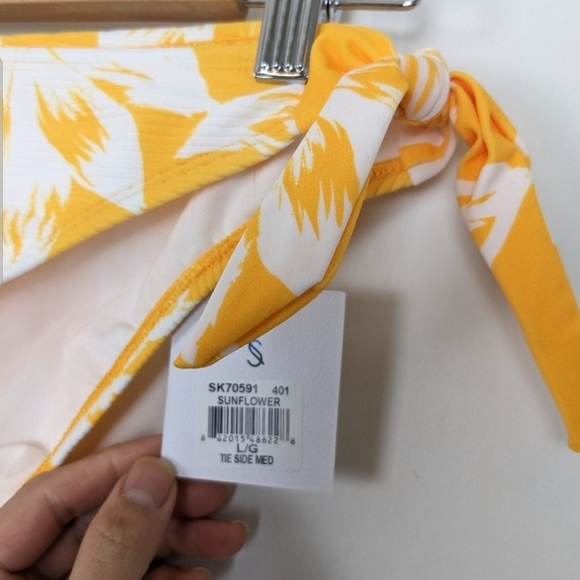 #SIS Skye Yellow Floral Sunflower 2-Piece Tropical Tankini Set sz Large  NWT - Picture 10 of 14
